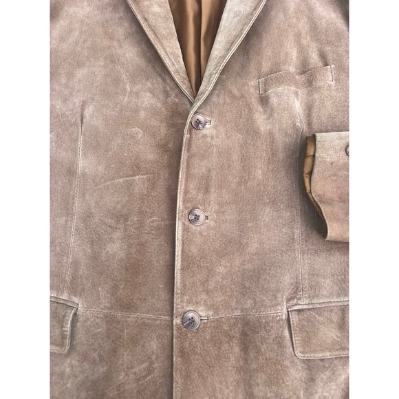 Vintage J. Ferrar Genuine Leather Front Pocket Blazer – Size XL - Picture 3 of 9